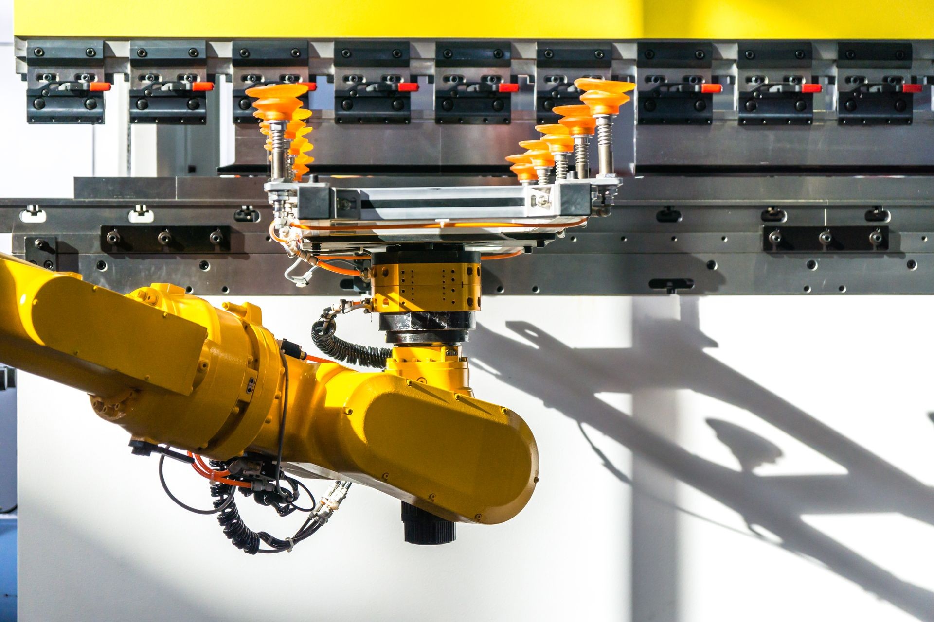 robotic arm at industrial manufacture factory